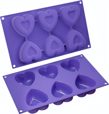 Bakerpan Silicone Heart Mold for Baking, Heart Muffin Tray, Mini Heart Pan