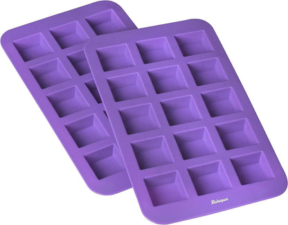 Bakerpan Silicone Brownie Mold for Baking, Bite Size Brownie Squares Pan
