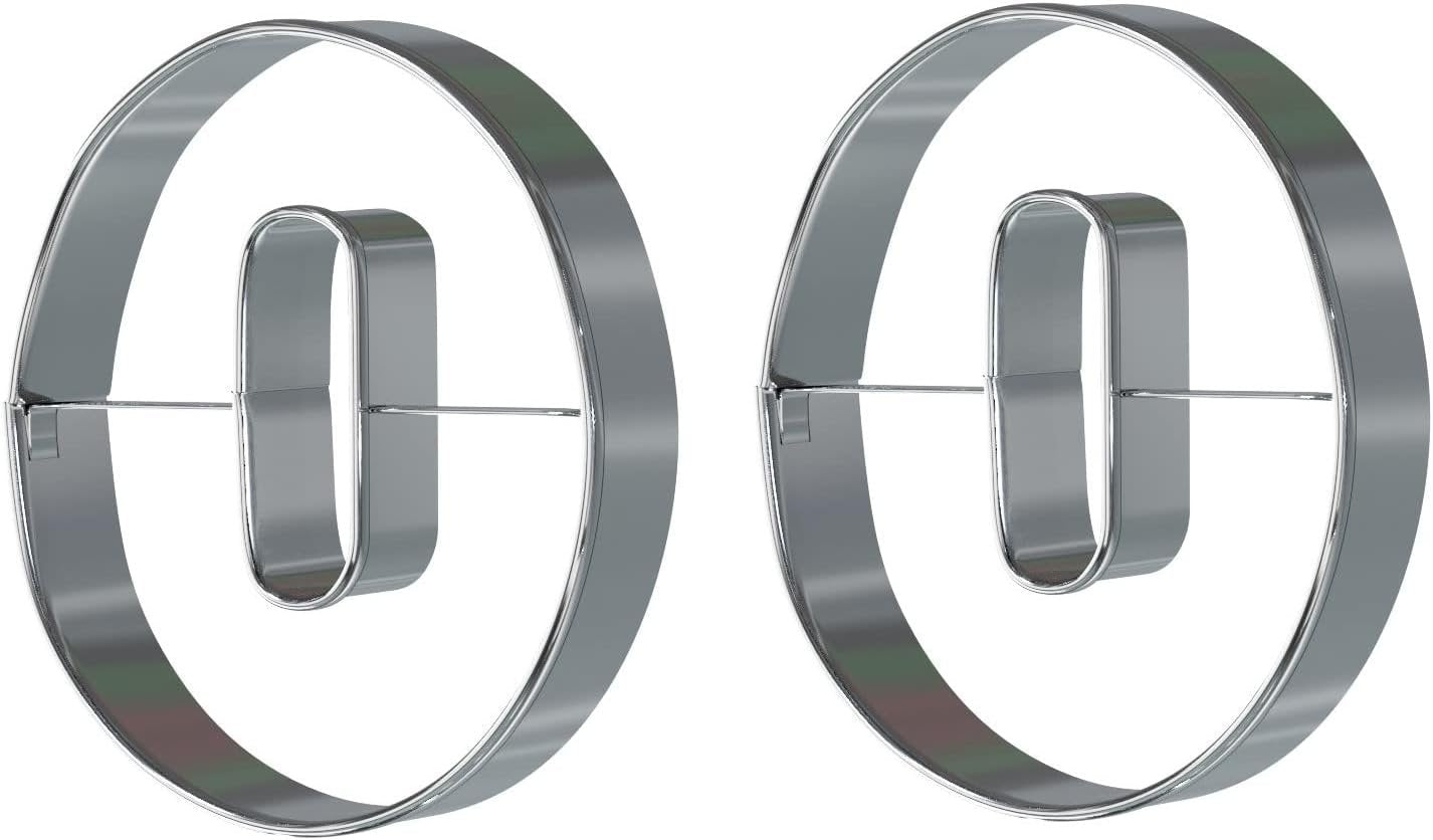 Bakerpan Stainless Steel Cookie Cutter Number Shapes, 3 1/2 Inch - Set of 2