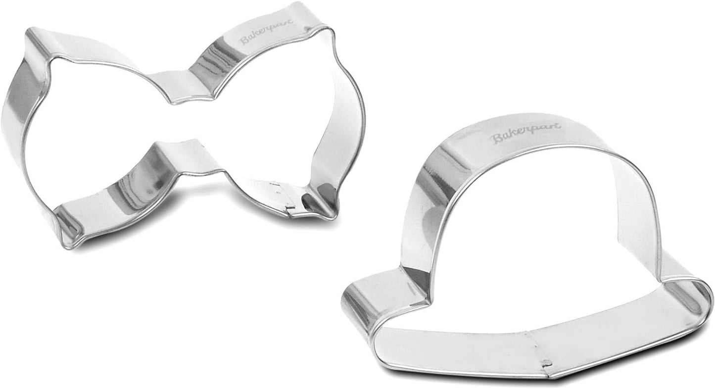 Bakerpan Stainless Steel Cookie Cutter Hat & Bow Tie